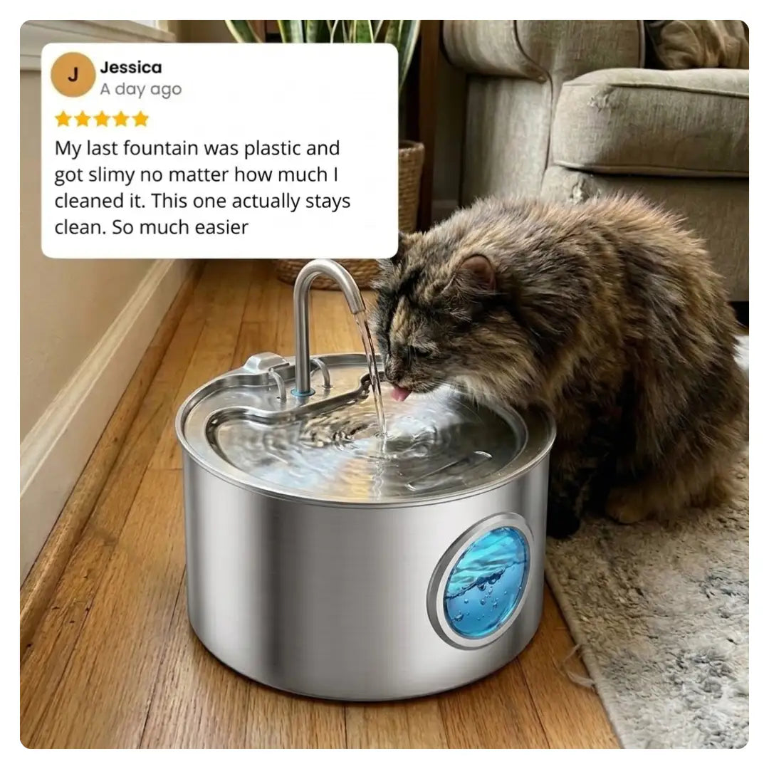Cat Water Fountain - Stainless Steel